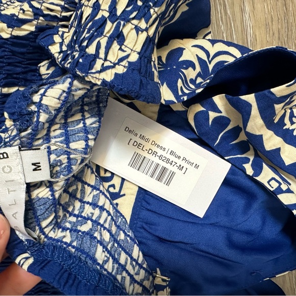 NWT Balticborn Blue and White Maxi Dress Sz M - Picture 4 of 4